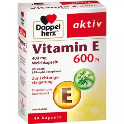 DOPPELHERZ E vitamīna 600 N mīkstās kapsulas, 40 gab