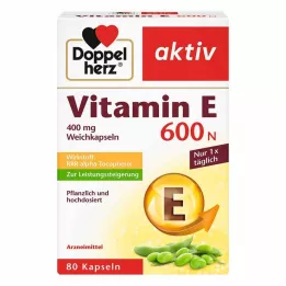 DOPPELHERZ E vitamīns 600 N mīkstās kapsulas, 80 gab