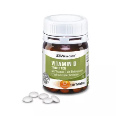 SOVITA CARE D vitamīna tabletes, 180 kapsulas