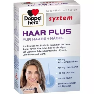 DOPPELHERZ Hair Plus sistēmas tabletes, 30 gab