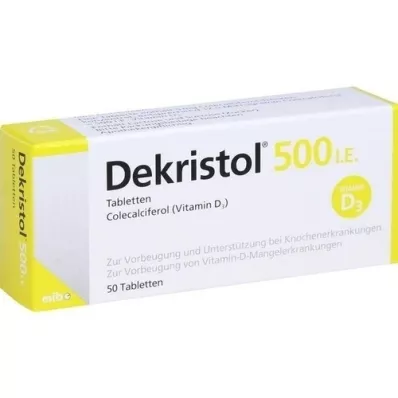 DEKRISTOL 500 I.U. tabletes, 50 gab