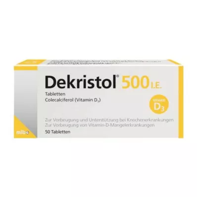 DEKRISTOL 500 I.U. tabletes, 50 gab DEKRISTOL 500 I.U. tabletes, 50 gab