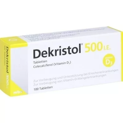 DEKRISTOL 500 I.U. tabletes, 100 gab