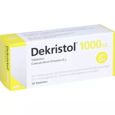 DEKRISTOL 1000 I.U. tabletes, 50 gab