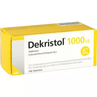 DEKRISTOL 1000 I.U. tabletes, 100 gab