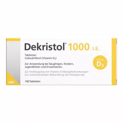 DEKRISTOL 1000 I.U. tabletes, 100 gab