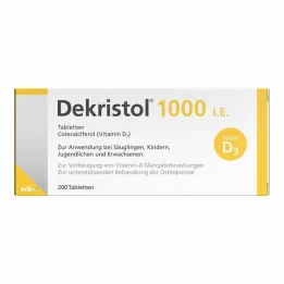 DEKRISTOL 1000 I.U. tabletes, 200 gab