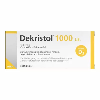 DEKRISTOL 1000 I.U. tabletes, 200 gab DEKRISTOL 1000 I.U. tabletes, 200 gab