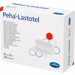 PEHA-LASTOTEL Fiksācijas pārsējs 6 cmx4 m, 20 gab