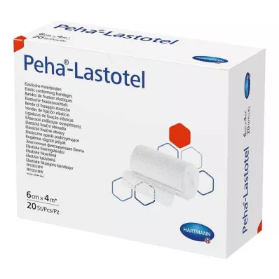 Peha-Lastotel fiksējošais pārsējs 6 cm x 4 m, 20 gab Peha-Lastotel fiksējošais pārsējs 6 cm x 4 m, 20 gab