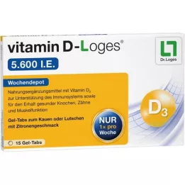 VITAMIN D-LOGES 5 600 I.U. iknedēļas depo košļājamās tabletes, 15 gab
