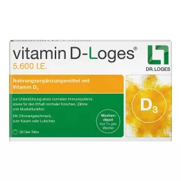 VITAMIN D-LOGES 5 600 I.U. iknedēļas depo košļājamās tabletes, 30 gab