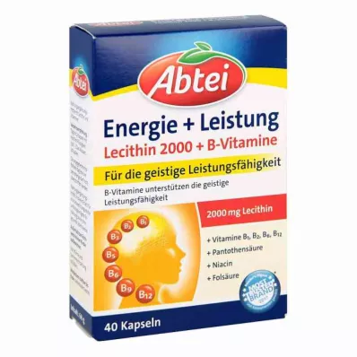 Abbey Lecithin 2000 Plus B vitamīna kapsulas (40 gab.) Abbey Lecithin 2000 Plus B vitamīna kapsulas (40 gab.)