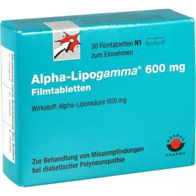 ALPHA-LIPOGAMMA 600 mg apvalkotās tabletes, 30 gab