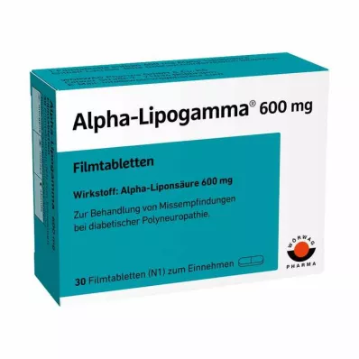ALPHA-LIPOGAMMA 600 mg apvalkotās tabletes, 30 gab ALPHA-LIPOGAMMA 600 mg apvalkotās tabletes, 30 gab