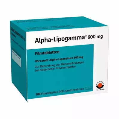 ALPHA-LIPOGAMMA 600 mg apvalkotās tabletes, 100 gab ALPHA-LIPOGAMMA 600 mg apvalkotās tabletes, 100 gab