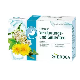 SIDROGA Gremošanas un žults tējas filtrēšanas maisiņi, 20X2,0 g