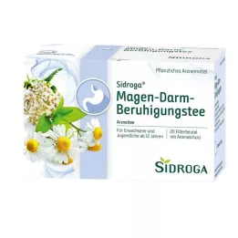 SIDROGA Kuņģa un zarnu traktu nomierinošas tējas filtrēšanas maisiņi, 20X2,0 g