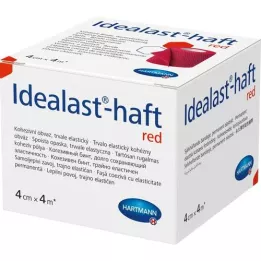 IDEALAST-krāsains pārsējs 4 cmx4 m sarkans, 1 gab