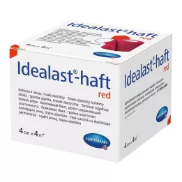 IDEALAST-krāsains pārsējs 4 cmx4 m sarkans, 1 gab