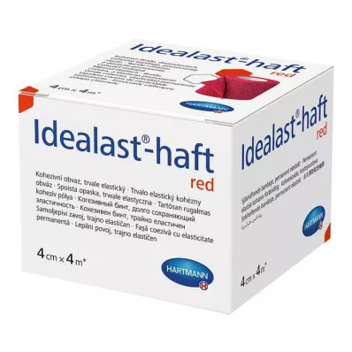IDEALAST-krāsains pārsējs 4 cmx4 m sarkans, 1 gab