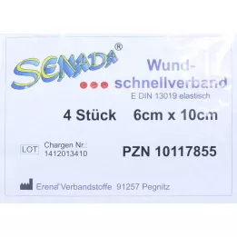 SENADA Brūču pārsējs 6x10 cm, 4 gab