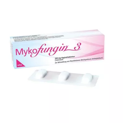 MYKOFUNGIN 3 vaginālas tabletes 200 mg, 3 gab MYKOFUNGIN 3 vaginālas tabletes 200 mg, 3 gab