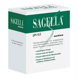 SAGELLA aktīvās tīrīšanas salvetes, 10 gab