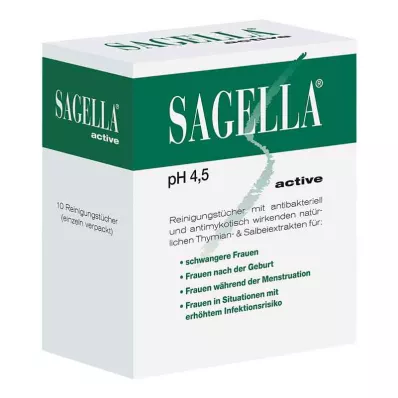 SAGELLA aktīvās tīrīšanas salvetes, 10 gab SAGELLA aktīvās tīrīšanas salvetes, 10 gab