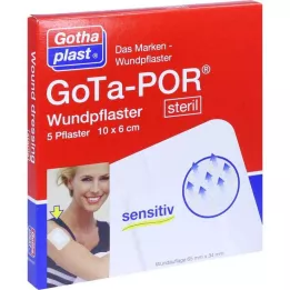 GOTA-POR Sterili brūču plāksteri 60x100 mm, 5 gab