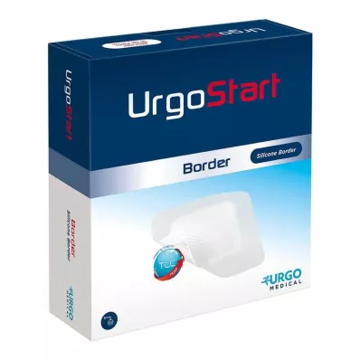 Urgostart Border 8x8 cm putu brūču pārsējs, 10 gab Urgostart Border 8x8 cm putu brūču pārsējs, 10 gab