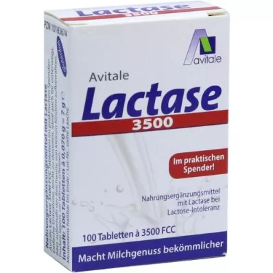 LACTASE 3500 FCC Tabletes klikšķu dozatorā, 100 gab