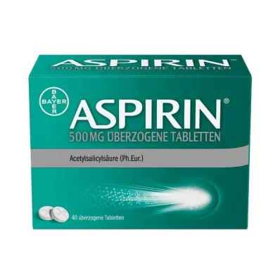 ASPIRIN 500 mg apvalkotās tabletes, 40 gab ASPIRIN 500 mg apvalkotās tabletes, 40 gab