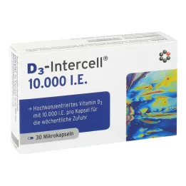 D3-INTERCELL 10 000 I.U. kapsulas, 30 gab