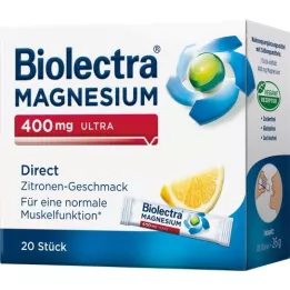 BIOLECTRA Magnijs 400 mg ultra Direct Lemon, 20 gab