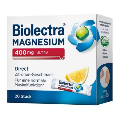 BIOLECTRA Magnijs 400 mg ultra Direct Lemon, 20 gab