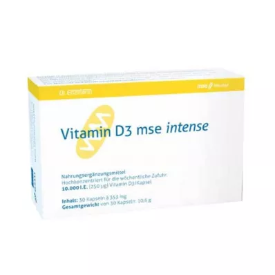 Vitamīns D3 Mse intensīvās kapsulas, 30 gab Vitamīns D3 Mse intensīvās kapsulas, 30 gab