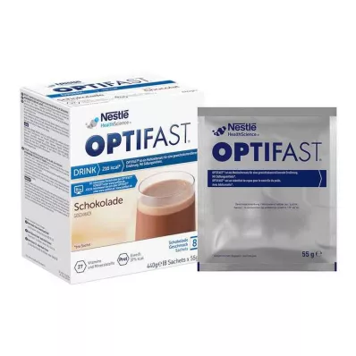 Optifast mājas dzēriena šokolādes pulveris, 8x55 g