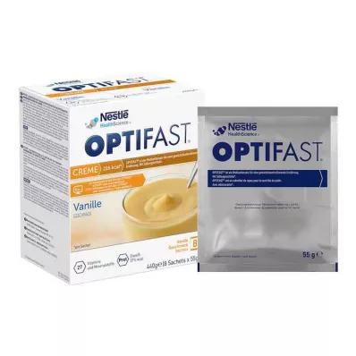 Optifast mājas krēmveida vaniļas pulveris, 8X55 g