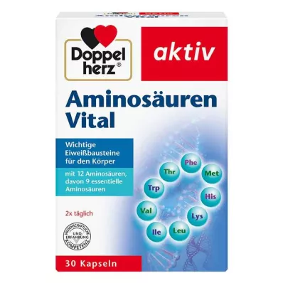 DOPPELHERZ Aminoskābes Vital kapsulas, 30 kapsulas DOPPELHERZ Aminoskābes Vital kapsulas, 30 kapsulas
