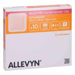 ALLEVYN Gentle Border Lite 15x15 cm putu pārsējs, 10 gab