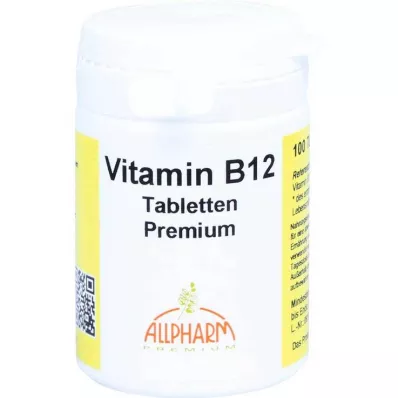 VITAMIN B12 PREMIUM Allpharm tabletes, 100 gab VITAMIN B12 PREMIUM Allpharm tabletes, 100 gab