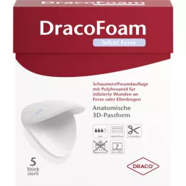 DRACOFOAM Infect Foam Heel Wound Dressing, 5 gab