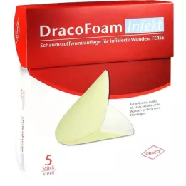 Dracofoam Infection Heel Foam brūču pārsējs, 5 gab