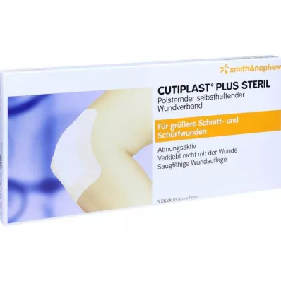 Cutiplast Plus sterils 10x19,8 cm pārsējs, 5 gab