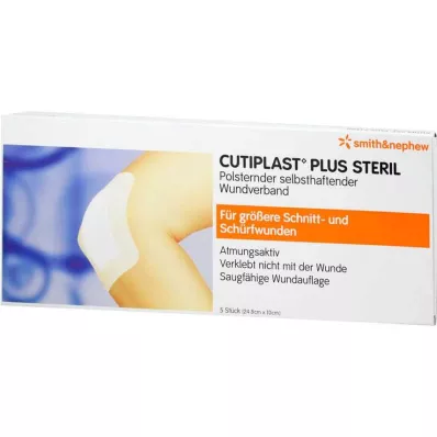 Cutiplast Plus sterils 10x24,8 cm pārsējs, 5 gab