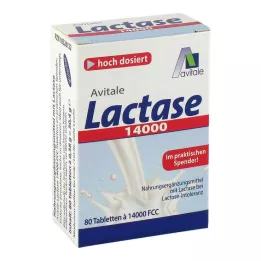 LACTASE 14 000 FCC Tabletes dozatorā, 80 gab