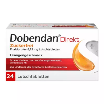 Dobendan Direct bezcukura flurbiprofēns 8,75 mg pastiles, 24 gab