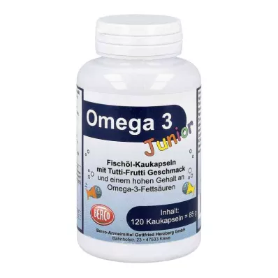 Omega 3 Junior Berco košļājamās kapsulas (120 gab.) Omega 3 Junior Berco košļājamās kapsulas (120 gab.)