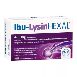 IBU-LYSINHEXAL Filmē apvalkotās tabletes, 50 gab